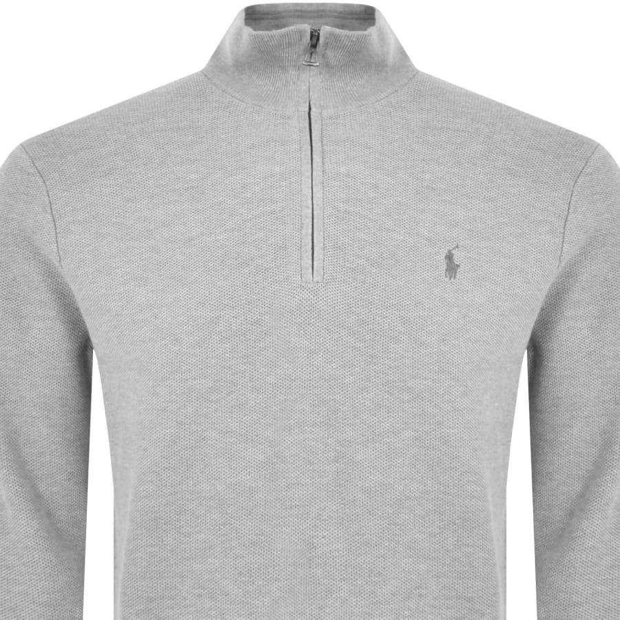 Ralph Lauren Half Zip Knit Jumper Grey